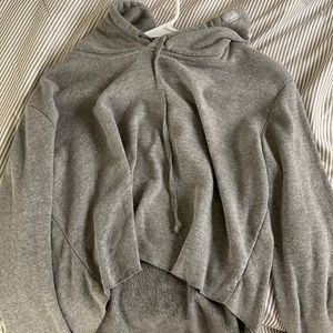 Brandy Melville Cropped Grey Hoodie